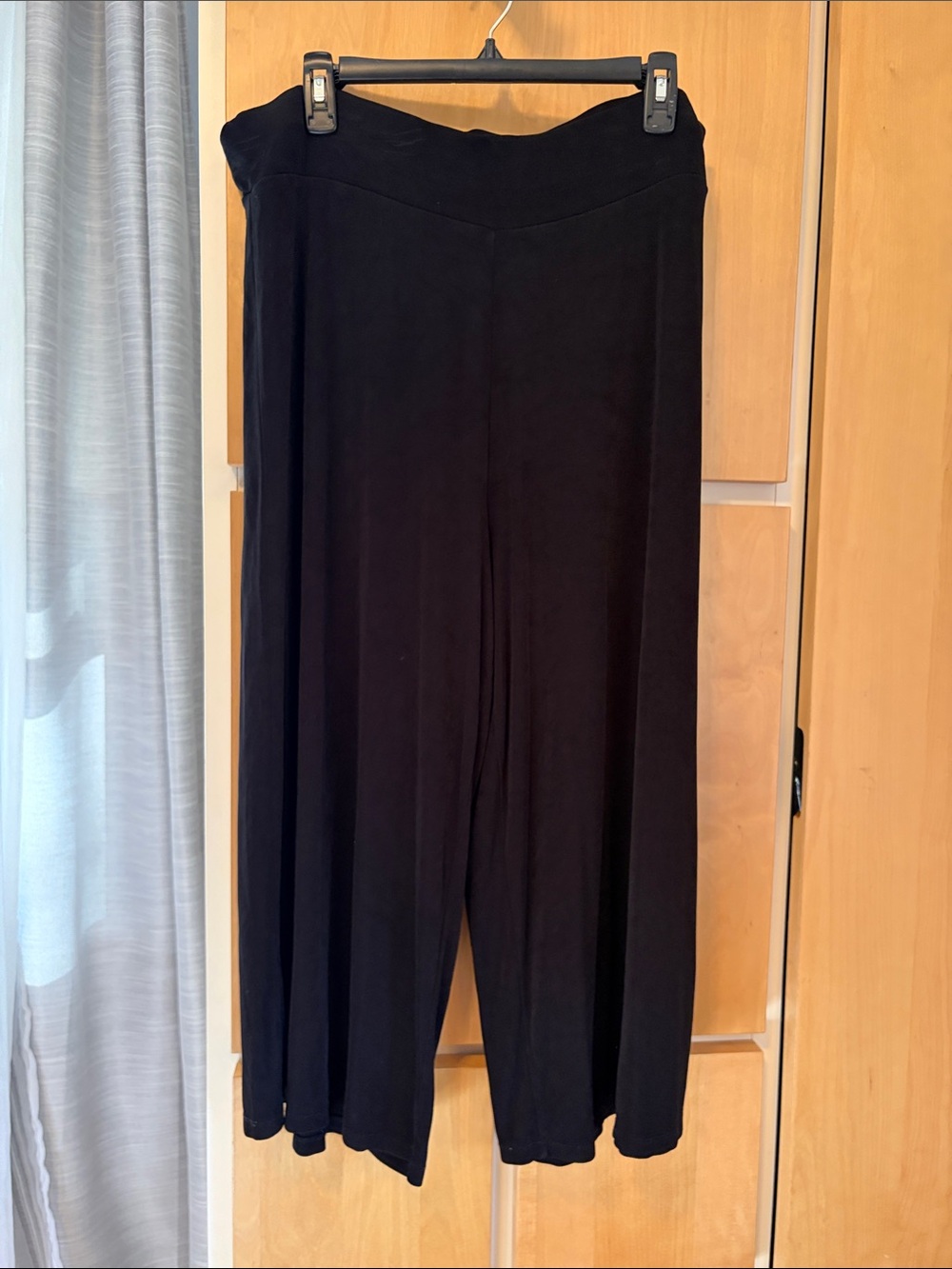 White Stag Black Wide-Leg Pull-On Palazzo Pants